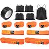 Generic Linee luminose temporanee corte con 8 arancio e nero per facile | Kit di marcatori per adolescenti principianti all'aperto gioco indoor palestra allenamento vialetto linee arancioni e nere
