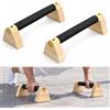 Bcuuozeeing Impugnature parallele per flessioni in legno, per esercizi di sollevamento | Maniglie parallelette in legno, per flessioni, antiscivolo, per calistenia, supporto per la mano per l'allenamento in