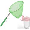 Fonowx Set di Retini Pieghevoli per Bambini con Manico Telescopico E Lente d'Ingrandimento per Catturare Tritoni, Farfalle E Altri Insetti All'aperto