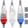 SOLUSTRE 3 Pezzi Lampada LED Lampeggiante 6cm 8g per Pesca Notturna 360° | Pc, Luce Blu Multicolore Rossa, per Gabbia e Pesca nel Ghiaccio, per Reti e Esche