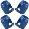 Mobestech 4 Pezzi Cappuccio Protettivo Fisso Blu per Valvola Bombola Ossigeno | Plastica, Struttura Chiusa Compatta, Protezione della Valvola, per Bombole Gas in Laboratori e Veicoli