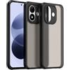 ESHUYI Cover Opaca per Xiaomi Redmi Note 17 (4G/5G) | Custodia Cellulare Antiurto Sottile Posteriore Glassata Traslucida, Bordo in TPU Morbido, Anti-Impronte, Nero