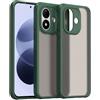 ESHUYI Cover Opaca per Xiaomi Redmi Note 17 (4G/5G) | Custodia Cellulare Antiurto Sottile Posteriore Glassata Traslucida, Bordo in TPU Morbido, Anti-Impronte, Verde