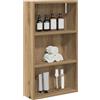 SKTQYQO Mobiletto Bagno a Parete 40x14x70 cm Rovere Artigianale | Legno ingegnerizzato, 2 ripiani, stoccaggio bagno piccolo, montaggio a parete