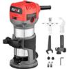 Elyra Fresa manuale da 710 W, per scanalature e bordi, 5 frese in metallo duro | 13.000-33.000 giri/min, fresa manuale per legno, fresatrice per bordi