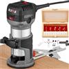 Elyra Fresa manuale da 710 W, per scanalature e bordi, 5 frese in metallo duro | 13000-33000 giri/min, fresa manuale per legno, fresatrice per bordi