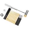 Yechiry Set di Punzoni per Spine Elastiche, Ottone, 17 Pezzi, 1/16 | Ottone, Acciaio Inossidabile, Plastica per Ingegneria, Kit di Utensili per Manutenzione, Compatibile con Perni a Rullo, da
