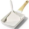 GiPP Padella Antiaderente per Preparare il Tamago-yaki Giapponese, Bianco | Adatta per Induzione, Gas, Ceramica, Elettrico, Alluminio, Cucina Sana per Camper, Senza Tossine, Compatibile Lavastoviglie