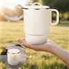 Carastek Bollitore elettrico pieghevole da 1 litro, salvaspazio, portatile, da viaggio, da campeggio, da 600 W, in acciaio inox, per campeggio, viaggi, attività