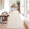 Enyhom Passatoia, corridoio, beige cucina, antiscivolo, tappeto lungo 80 x 300 cm, lavabile, moderna hall da ingresso, soggiorno, camera da letto, foglia boho