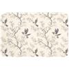 OnlyWow© Tappeti Bagno Tappetino Doccia Assorbente Bath Mat Decorazioni | 60x40 cm - Rettangolare - Memory Foam Tappeto Lavabile Moderni Rami - Uccelli - Beige