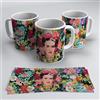TusPersonalizables Tazza in ceramica con stampa Frida (fiori)