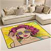 YINGD Tappeto vintage pop art sexy da donna 60 x 90 cm moderno tappeto morbido tappeto decorativo per interni tappeto per bambini tappetino rettangolare antiscivolo per soggiorno, ingresso camera da