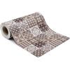 fashion home Pagano Tappeto Cucina Antiscivolo Lavabile in PVC 100%, Passatoia Gommata Antimacchia per Cucina e Ingresso, Runner Resistente all'Acqua, Colore Vietrese Tortora misure 51x240 cm