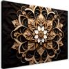 Feeby Quadro su Tela Mandala Fiore Ornamento 120x80 cm 1 pezzo Stampa Murale Fotografia Decorazione da parete Immagini Moderni per Soggiorno Camera da Letto Ufficio Hotel Spa Orientale Zen Spa beige