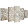 LUMASOUL Quadri Moderni 5 Pezzi su Tela 150x75 cm | 5 parti, composizione decorativa da parete per soggiorno, camera da letto e ufficio