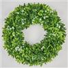 Avoeco Avoceo - Ghirlanda di bosso artificiale per porta d'ingresso, verde tutto l'anno, ghirlanda decorativa per porta d'ingresso con fiori, perfetta per casa colonica, matrimoni e decorazioni stagionali