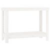 vidaXL Banco da Lavoro Bianco 110x50x80 cm in Legno Massello di Pino