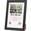 3-B - Cornice portafoto modello Salo in stile moderno, colore grigio scuro - 20 x 30 cm - con vetro acrilico