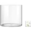 MELEJIA Vasi in Acrilico Rotondo Trasparente, Vaso Indistruttibile Leggero - Diametro 10cm x Altezza 10cm, Vasi Trasparente Resistente per Fiori Freschi/Finti, Decorazione Interna/Esternea
