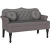 IKAYAA Divano da Salotto Moderno Divanetto a 2 Posti Panca Chesterfield per Soggiorno Ufficio 120,5 x 65 x 75 cm -Grigio-