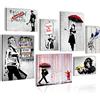 Novart Quadros - Completamente Pronto Da Appendere - Immagini - Banksy Collage - 2 Pezzi Set Moderni - N019471a