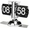 GORPENT Orologio da tavolo a patta digitale pieghevole orologio da tavolo meccanico retrò a piedi singolo, flip desk clock, vibrazione orologio da tavolo rotazione automatica batteria per soggiorno ufficio
