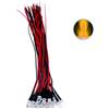 Vrabocry LED da 20 x 5 mm con cavo da 20 cm, 12 Volt DC/LED già cablati (giallo)