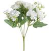 Corkwaw 40 teste di garofani artificiali, bouquet di ortensie in seta, decorazione in plastica, adatta per oggetti di scena fotografici, decorazione per la casa, bouquet da sposa (bianco)