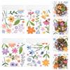 YESAH 100 sacchetti per biscotti con fiori, autoadesivi, 10 x 10 + 3 cm | Sacchetti di plastica trasparente per biscotti, confezione dolce richiudibile per panetteria, bomboniera