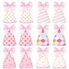 VELKEZ 12 Cappellini di Festa Mini per Peluche, Cappellini di Compleanno 'Party Animals' con Fiocchi, 6 Modelli da 2 Pezzi Ognuno, Piccoli Cappellini di Festa per Bambini e Adulti