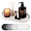 Rolcoassuns Silicone Bagno Vassoio Portaoggetti, 24 x 10 cm Vassoio, Kaki | Antiscivolo Infrangibile Vassoio Bagno, Mini Accessori Bagno, Facile da Pulire, Organizer Bagno per Candele e Cosmetici