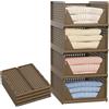 Yidaxing Organizer Per Armadio, Set di 4 Organizer Cassetti Pieghevole in Plastica | Yidaxing Organizer per Armadio per Vestiti, Camera da letto, Casa, Cucina, Bagno, Marrone (43 x 33 x 72cm)