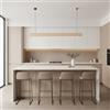 TOT ELECTRIC Lampadario a Sospensione LED Lineare 120 cm Legno Chiaro Abete Moderno Minimal