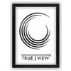 TRUE | VIEW DESIGN TrueView Cornice per Foto 16x22 cm Nero Opaco | Dimensioni a Scelta | Vetro Acrilico | Cornice in Legno per Foto, Immagini e Certificati | Per Studio, Soggiorno e Camera da Letto