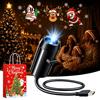 ELMVAR Proiettore Natalizio HD Plug-and-Play con 10 Scene Festive, Proiettore Scene Natalizie HD, Luce Notturna Olografica 5D, Senza WiFi o App, Spegnimento Automatico (3PCS)