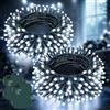 Dalugo 2 ghirlande di luci a LED bianco freddo, 5 m, 50 LED, a batteria, con timer da 6 ore, impermeabilità IP65, per interni ed esterni, decorazioni natalizie