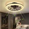 Hondony Ventilatore a Soffitto con Lampada 75W, 3000K-4500K-6500K，6 Velocità Regolabile Fan Plafoniera con Telecomando per Soggiorno Camera da Letto Sala da Pranzo Cucina φ49cm