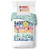 Jay Franco Lego® Set Copripiumino Singolo per Bambini - Biancheria da Letto Super Morbida in 100% Cotone con Federa, Prodotto con Licenza Ufficiale, Arcobaleno, Set da 2 Pezzi