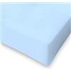 SpazioTessile Lenzuolo Con Angoli Matrimoniale Maxi 100% Cotone Naturale 160x190 H25 Azzurro