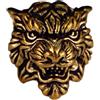Haowul Perline per Cordino per Coltello con Testa di Tigre in Ottone per Uomo, Ciondolo con Ciondoli per Perline Paracord, Accessori per Braccialetti Artigianali in Metallo Fai-Te