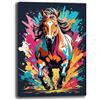 Printerland Quadro Moderno Cavallo Street Art Galoppo Troppo Quadri moderni soggiorno da Parete XXL grande Stampa su tela Canvas Decorazione Murale muro Arredo Camera da letto Cucina (7, 50x70 cm)