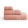 BOHEME Set di 3 asciugamani Premium Coral con asciugamano da doccia | Include 1 (30 x 50 cm), 1 (50 x 100 cm) e 1 (70 x 140 cm). 100% cotone, 700 g/m². Morbidi e assorbenti.