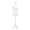 vidaXL Busto Sartoriale Donna Bianco in PE Manichino con Supporto Espositore