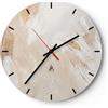 ARTTOR Orologio da Muro in Vetro 40x40 cm Rotondo Astratto Pastello - 5371 | Luminoso Elemento Minimalista Moderno Orologio da Parete Decorativo Silenzioso Analogico Decorazione da Parete ARTTOR