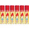 Generico MAX Gas Ricarica Accendini 300 ml - Bomboletta 250 ml + 50 ml Gratis - Gas Isobutano - Ricarica Universale per Accendini Ricaricabili - con Adattatori (6)