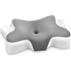 Somirra Cuscino Cervicale per Dormire, Cuscino Memory Foam, Grigio scuro | 2 in 1 Cuscino Ergonomico Adatto per Dormire su Un Fianco, Sulla Schiena o Sulla Pancia, Federa Lavabile 66x37x9/12cm