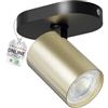 Oktaplex lighting Oktaplex Roma faretto da soffitto orientabile GU10, 1 luce | alluminio nero e oro, Ø 11 cm in alluminio con attacco GU10, per soffitto o parete, design moderno