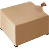 moismk Copri Pouf Elasticizzato Quadrato 90 x90 75x75, Copripoggiapiedi 50x50 100x100 Grande Lavabile e Rimovibile Cover, Morbida e Protettiva per Poggiapiedi e Sgabelli(Cammello,75x75x45cm)