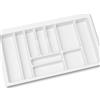 inferramenta Organizzatore di Posate per Cassetto - Vaschetta Portaposate in Plastica Bianca - Moduli Regolabili per Cucina (Modulo 90cm)